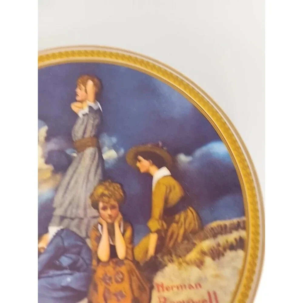 Norman Rockwell Waiting On The Shore Rediscovered Women Plate Limited Edition